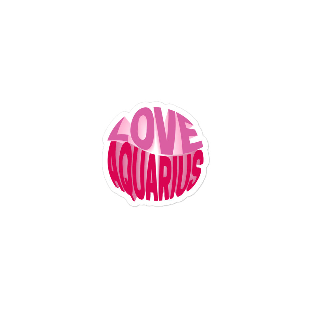 Love Aquarius Sticker