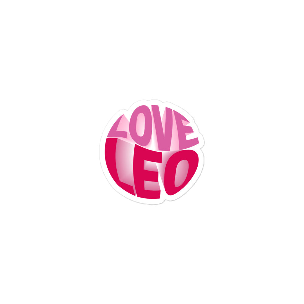 Love Leo Sticker