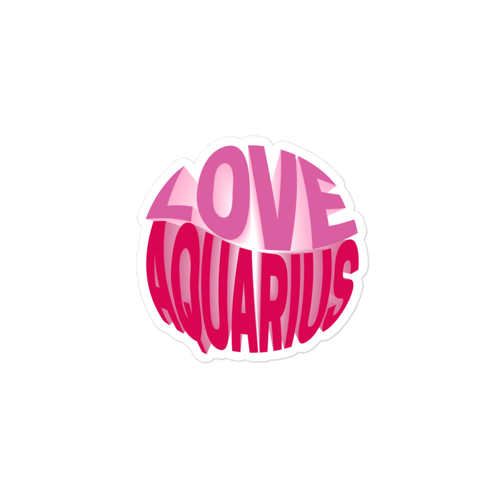 Love Aquarius Sticker