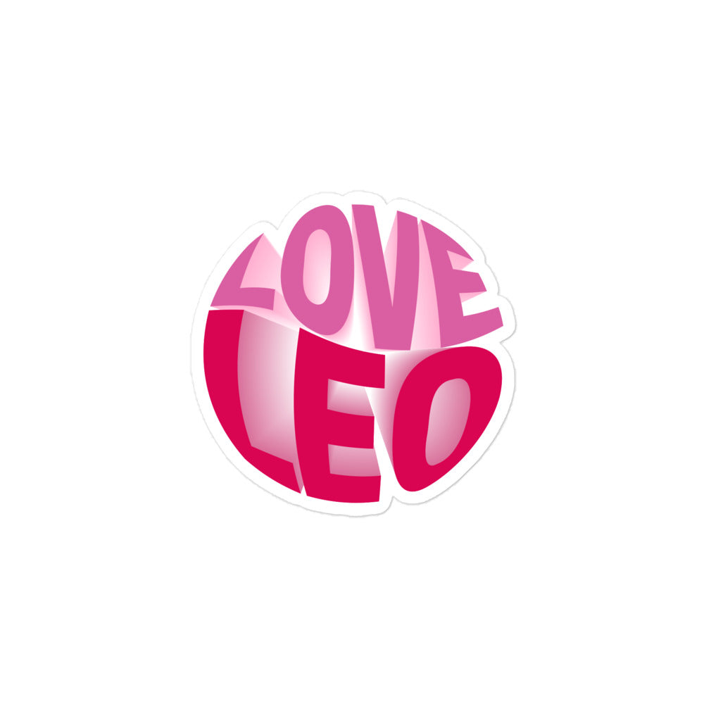 Love Leo Sticker