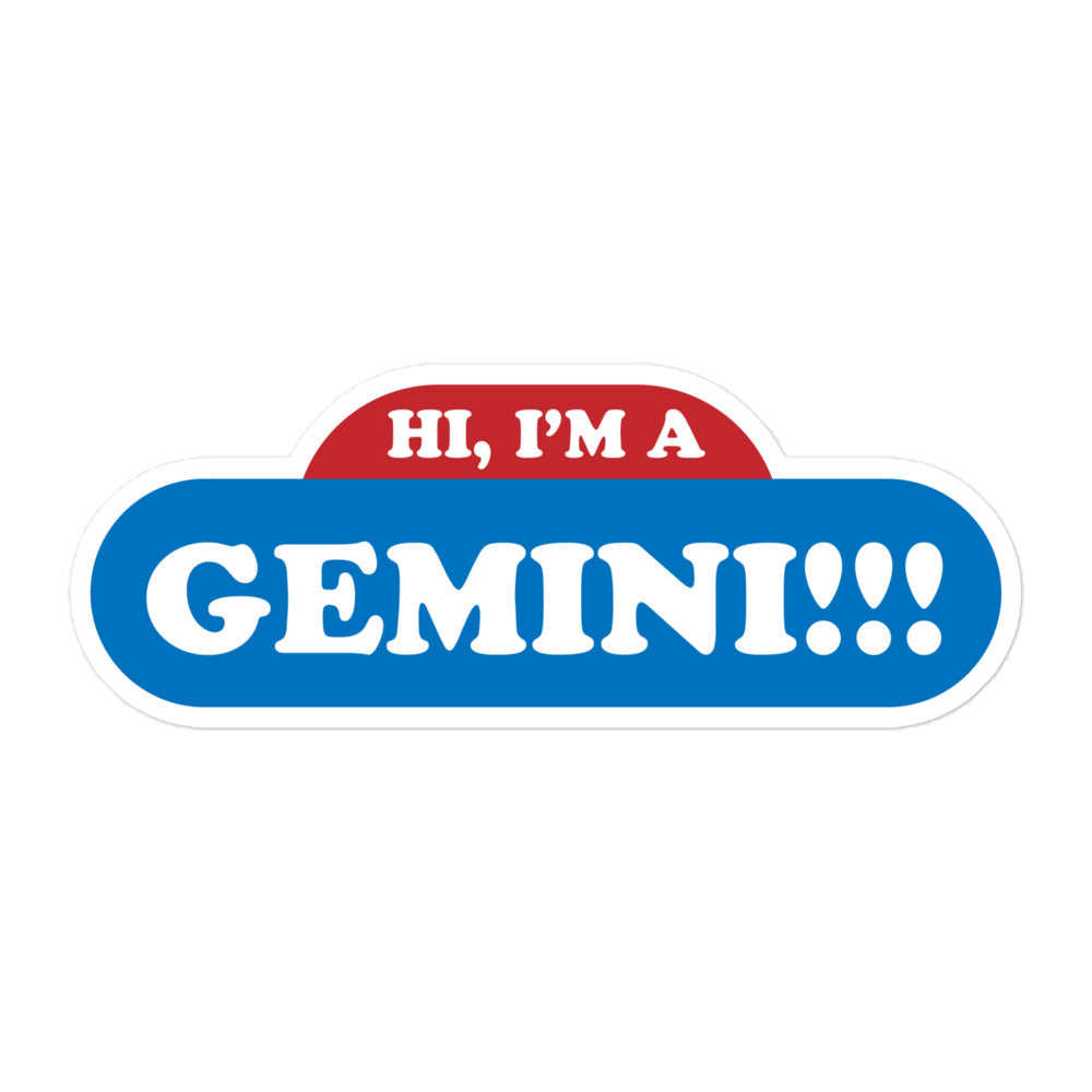 Hi, I'm a Gemini Sticker