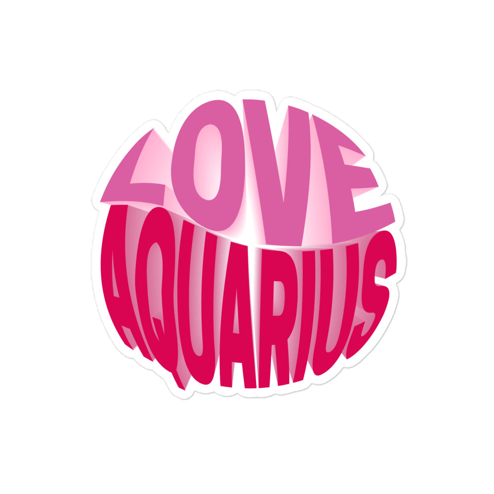 Love Aquarius Sticker