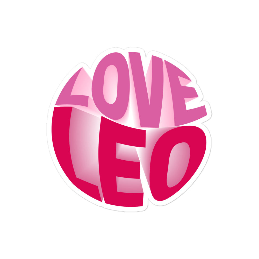 Love Leo Sticker