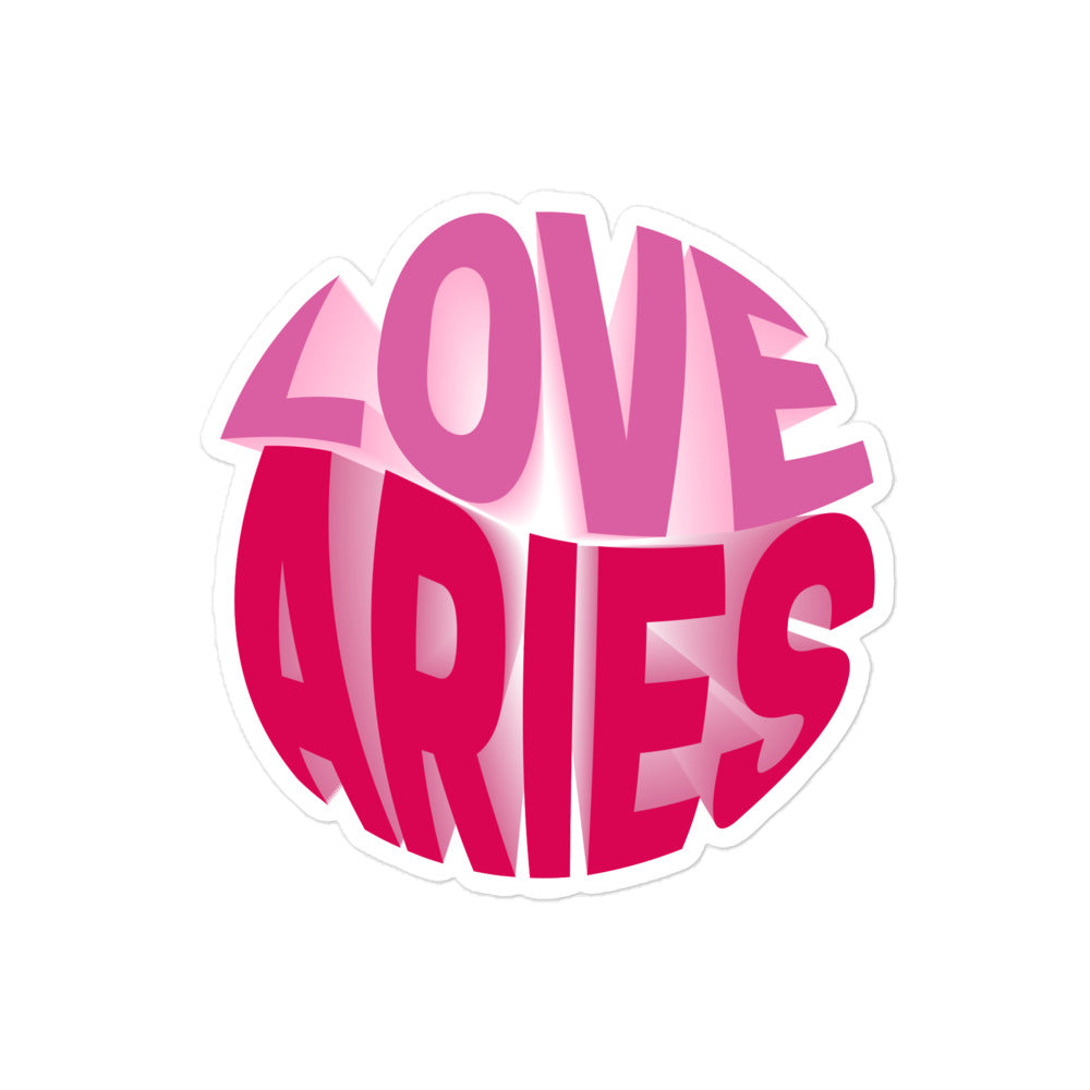 Love Aries Sticker