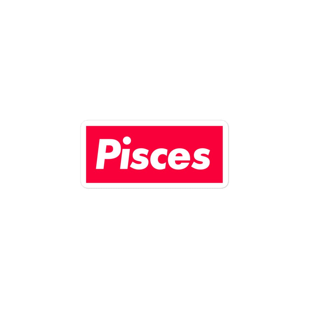 Pisces Box Logo Sticker