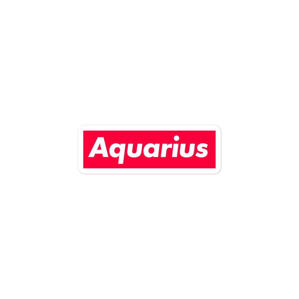 Aquarius Box Logo Sticker