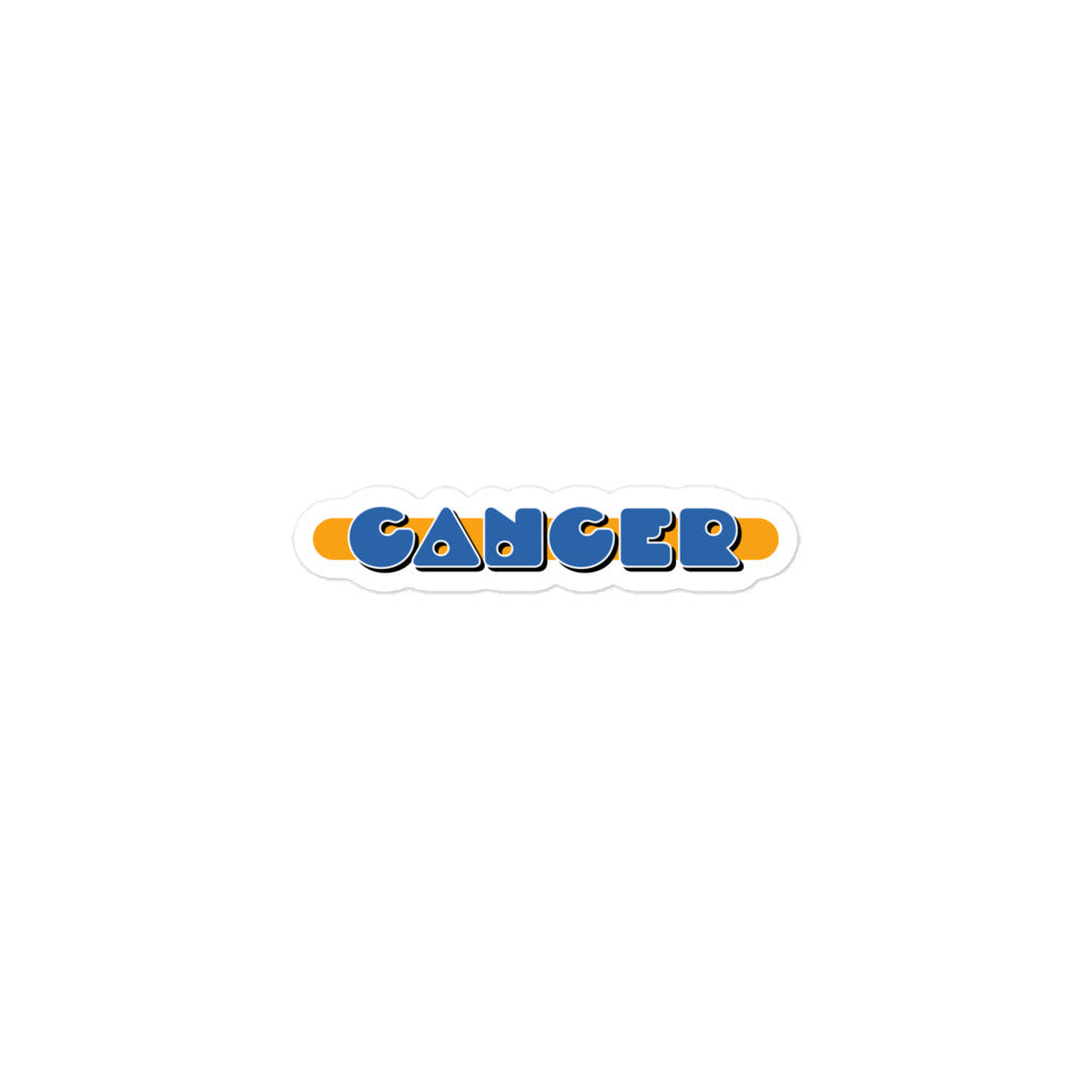 Cancer Blue Badge Sticker