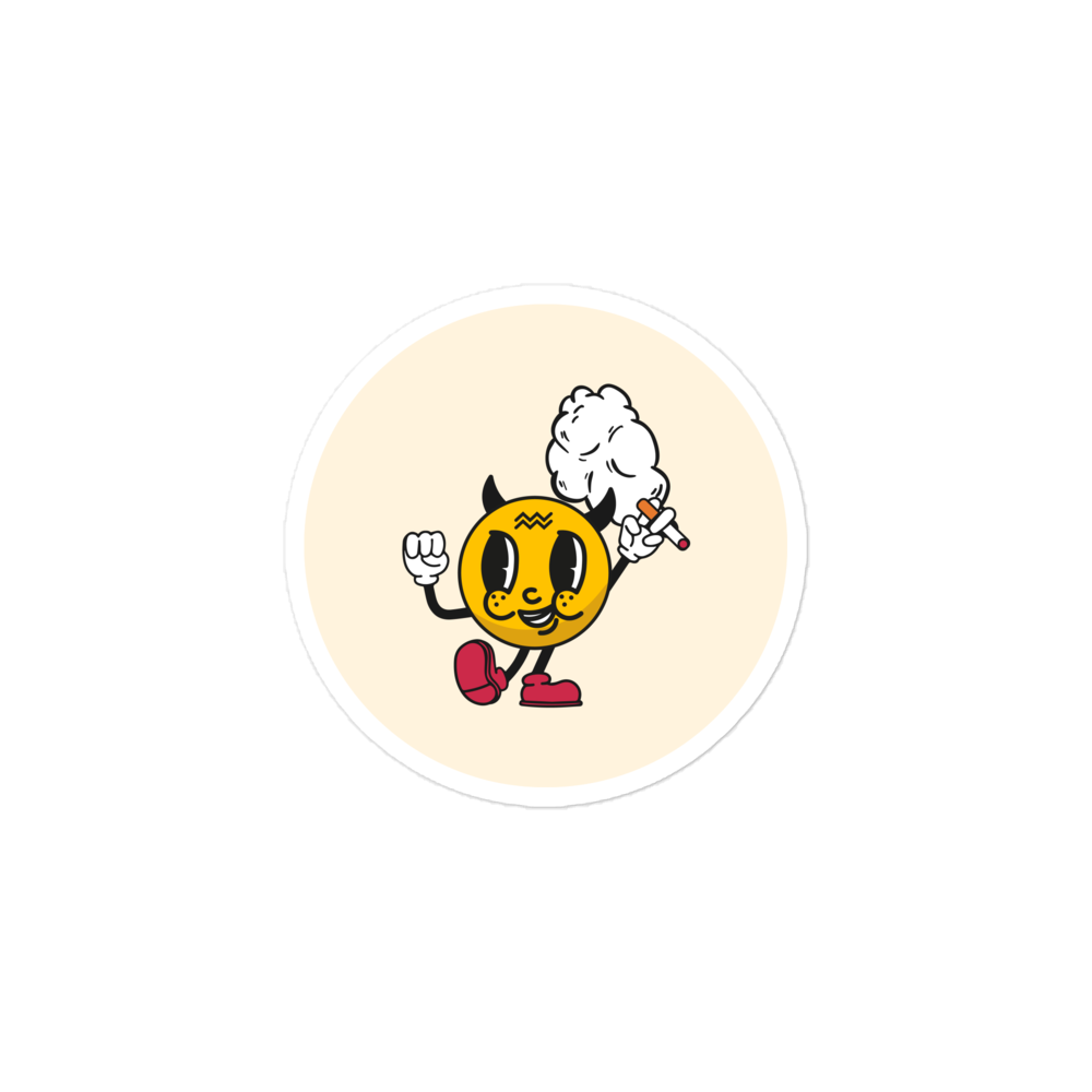 Aquarius Smoker Sticker
