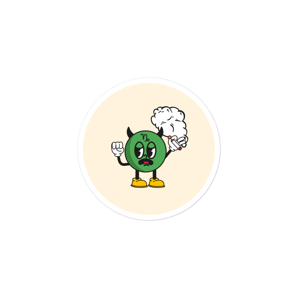 Capricorn Smoker Sticker
