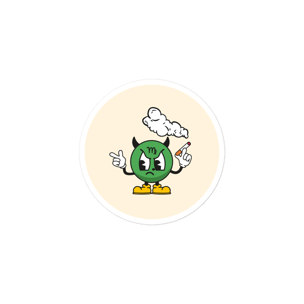Virgo Smoker Sticker