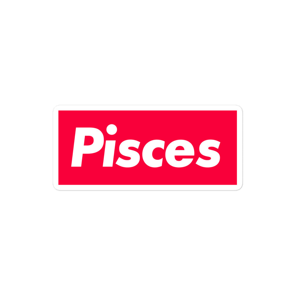 Pisces Box Logo Sticker