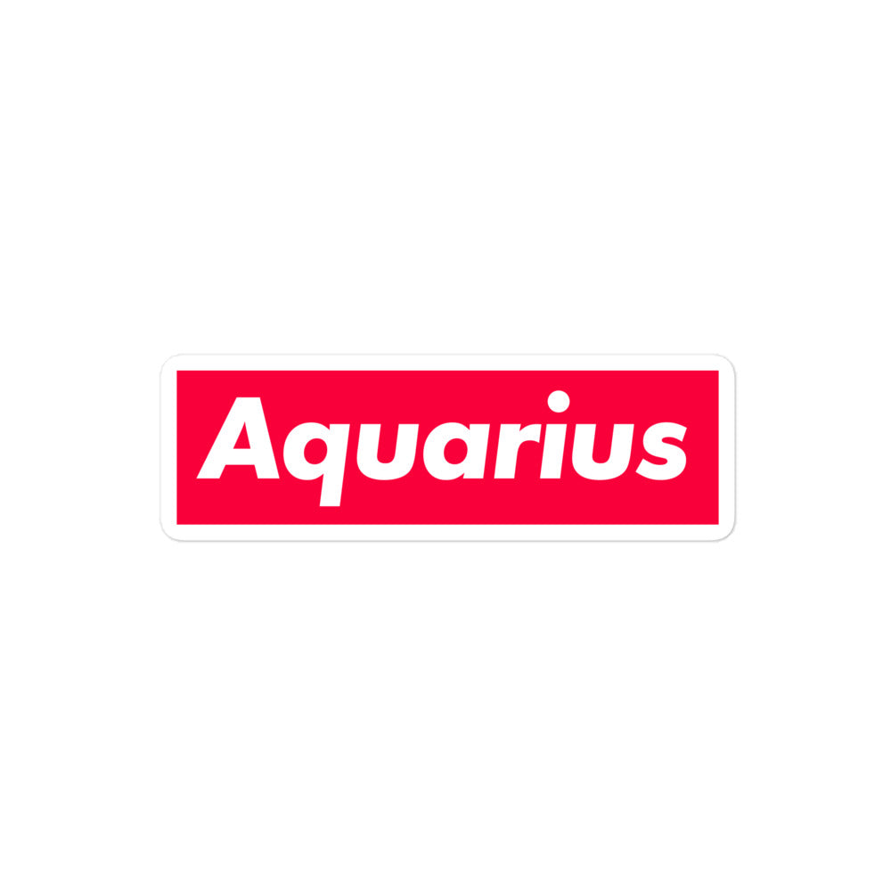 Aquarius Box Logo Sticker