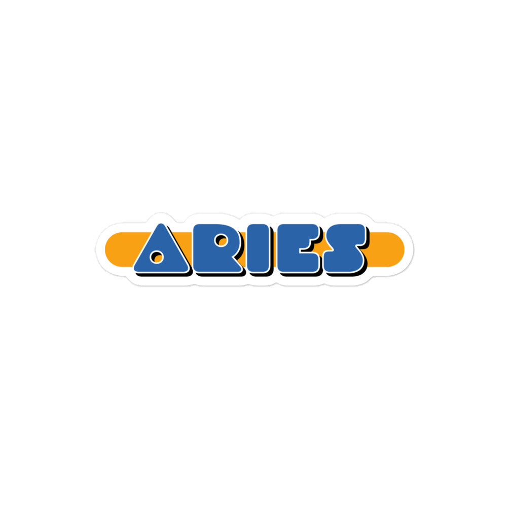 Aries Blue Badge Sticker