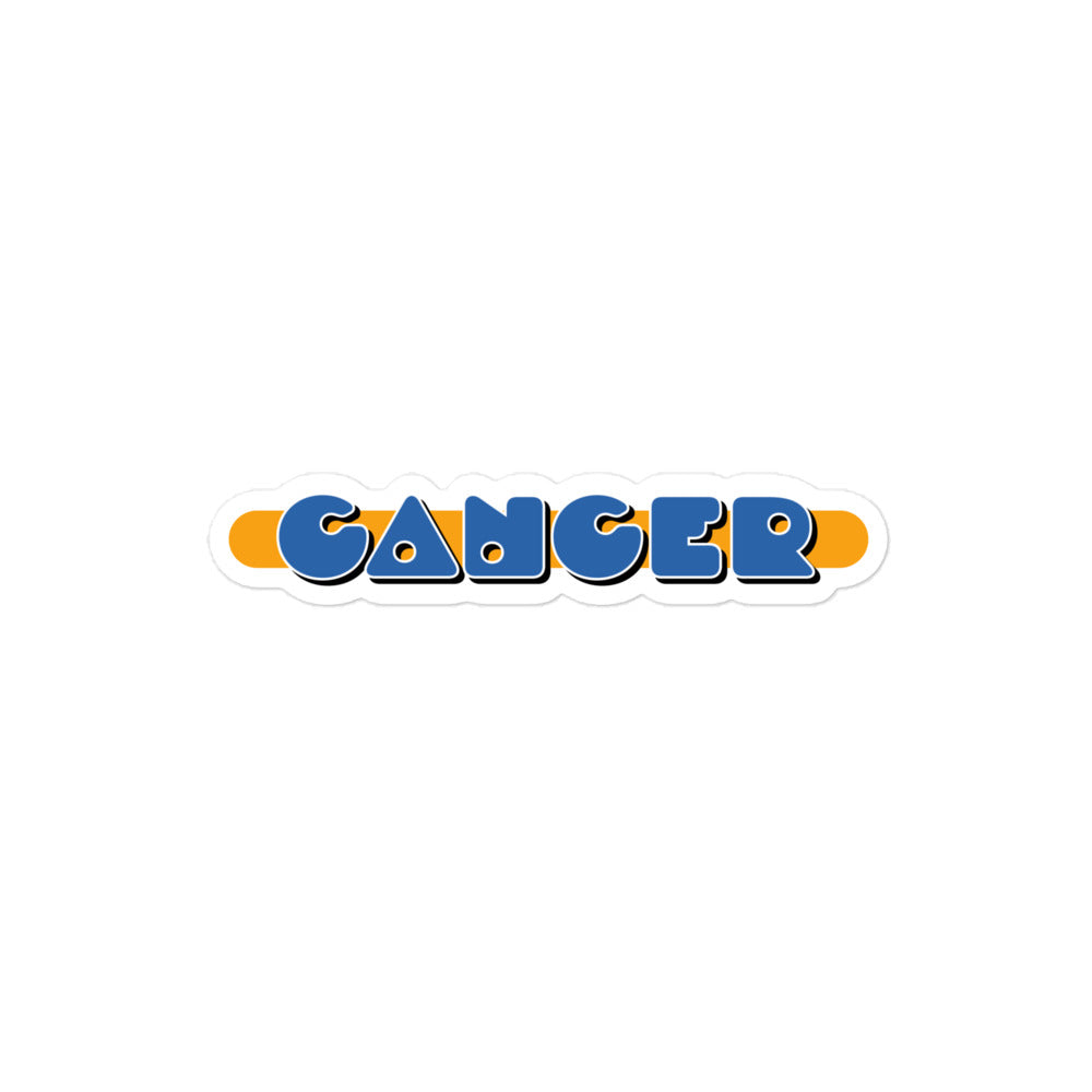 Cancer Blue Badge Sticker