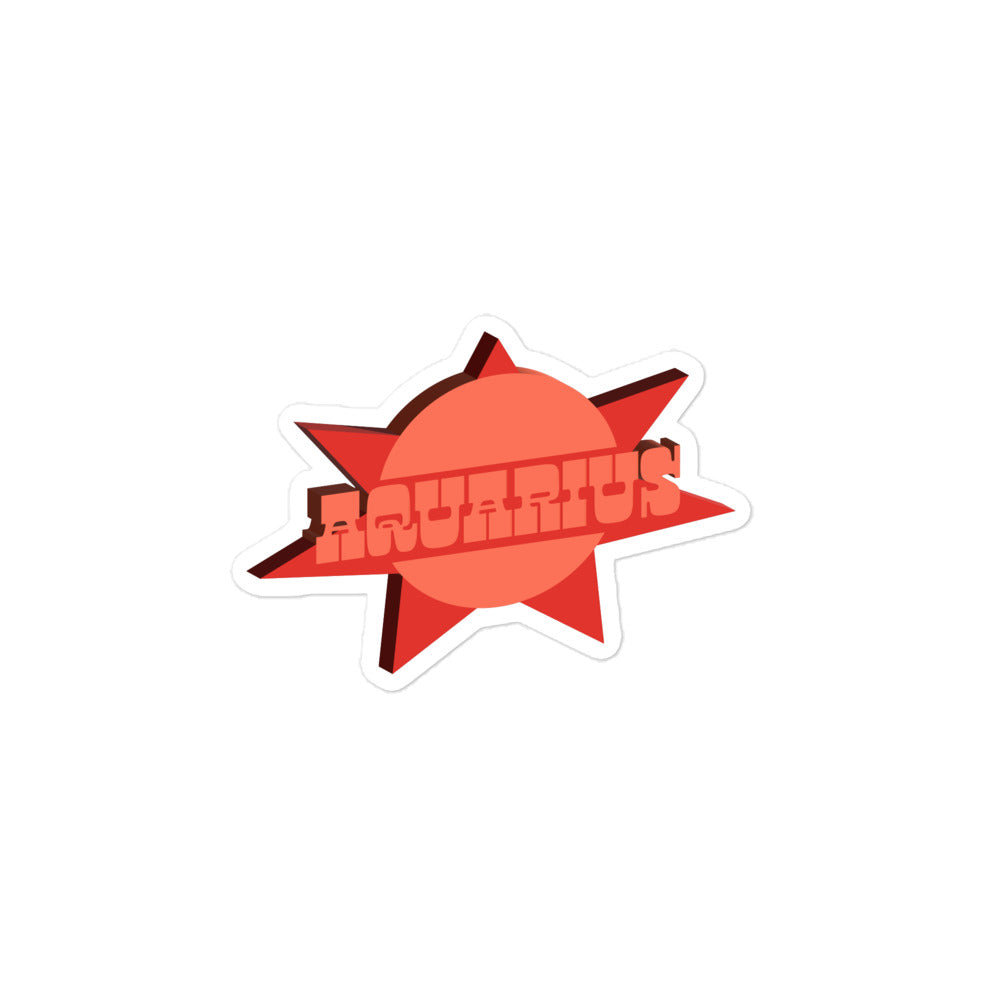 Aquarius Sunburst Sticker