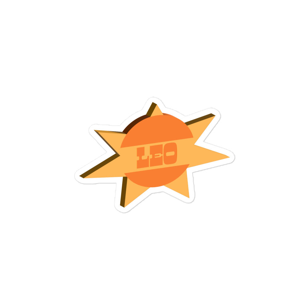 Leo Sunburst Sticker