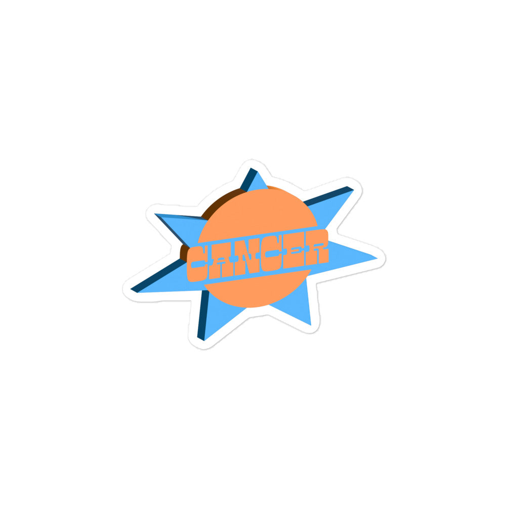 Cancer Sunburst Sticker