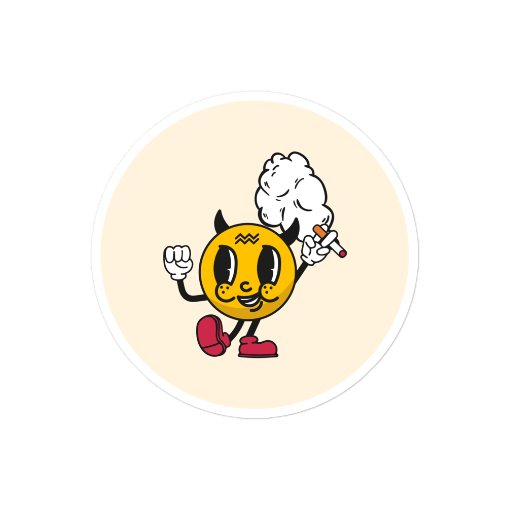 Aquarius Smoker Sticker