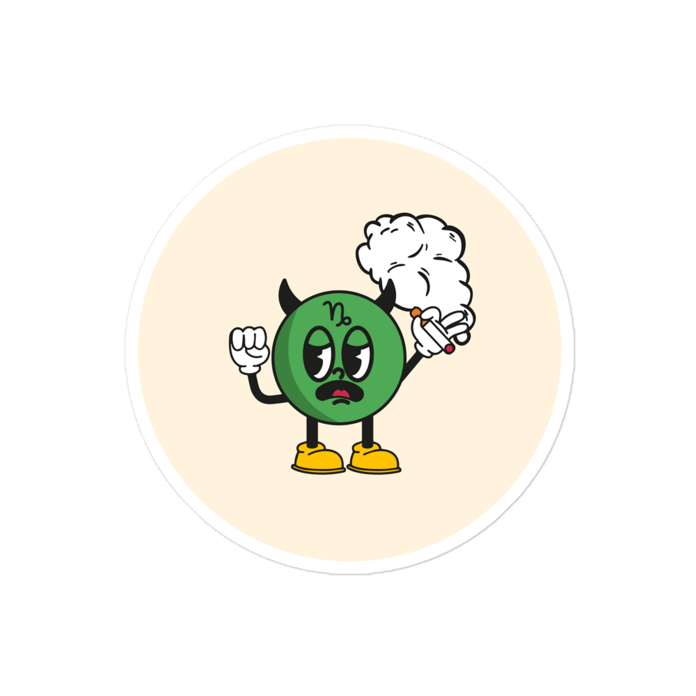 Capricorn Smoker Sticker