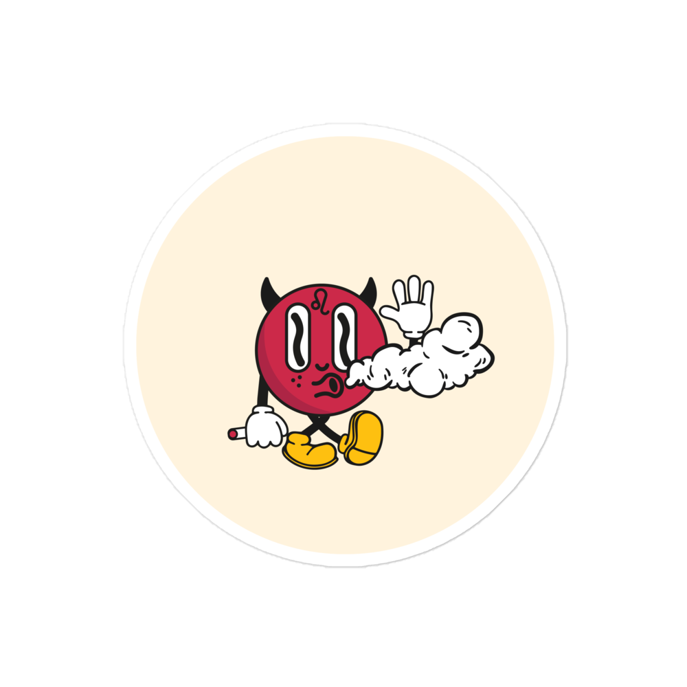 Leo Smoker Sticker
