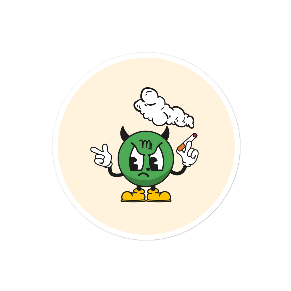 Virgo Smoker Sticker
