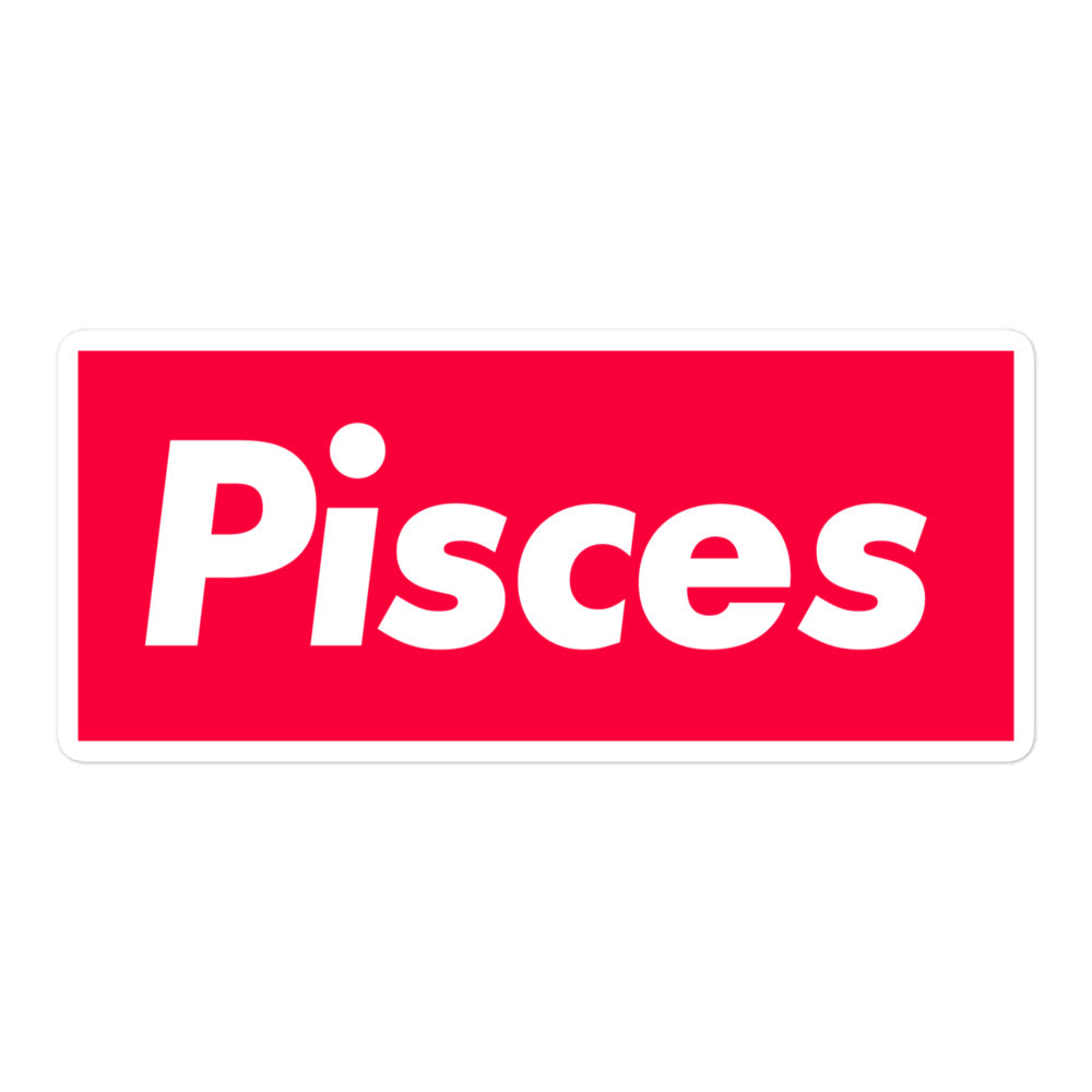 Pisces Box Logo Sticker