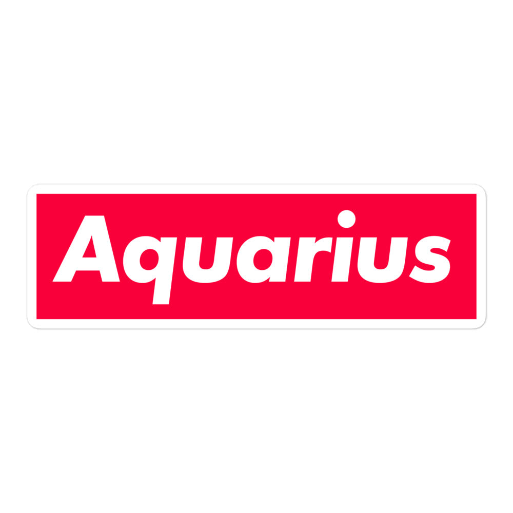 Aquarius Box Logo Sticker