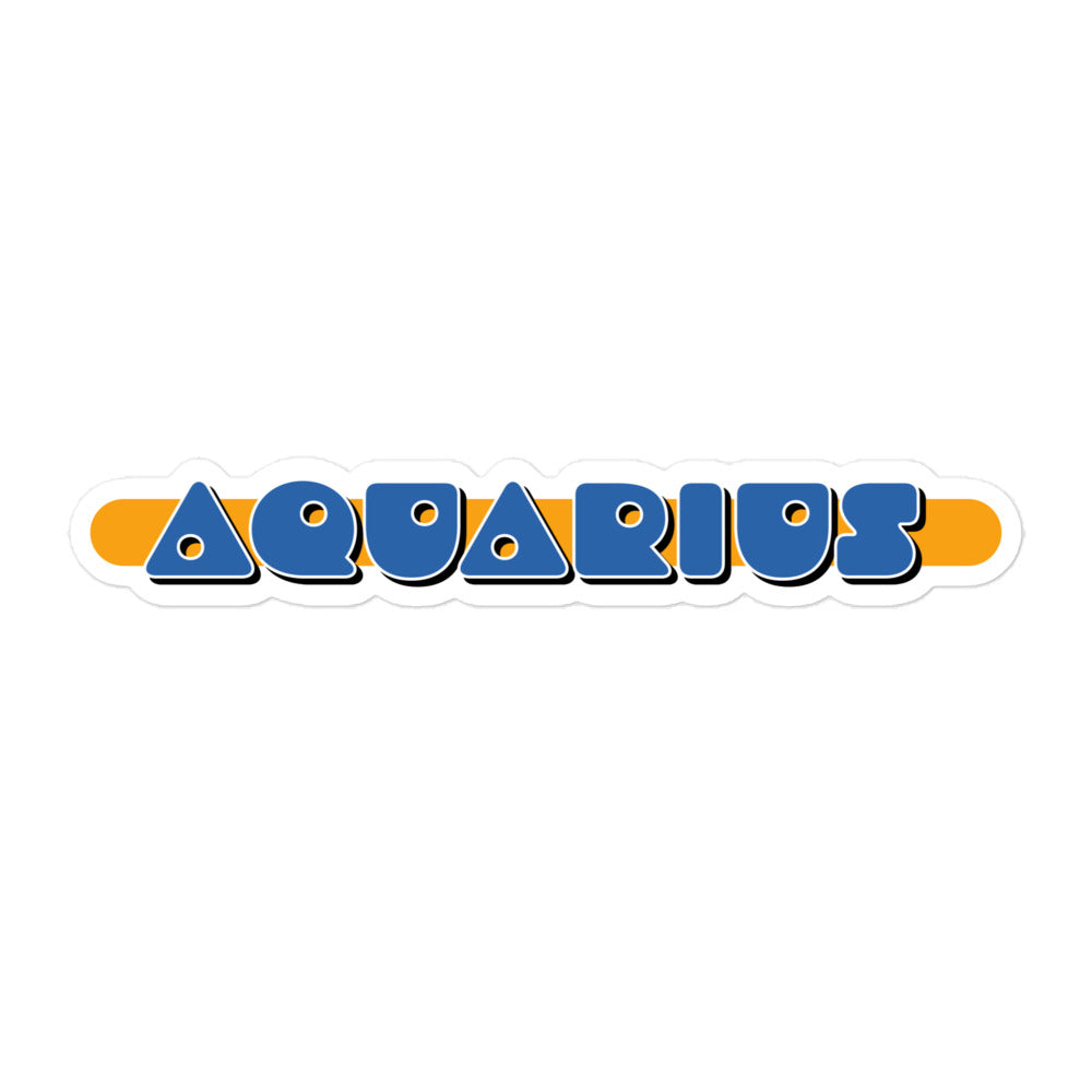 Aquarius Blue Badge Sticker