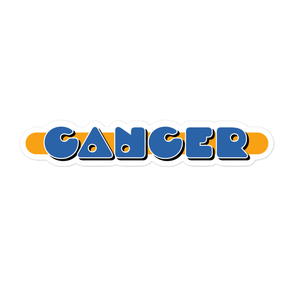 Cancer Blue Badge Sticker