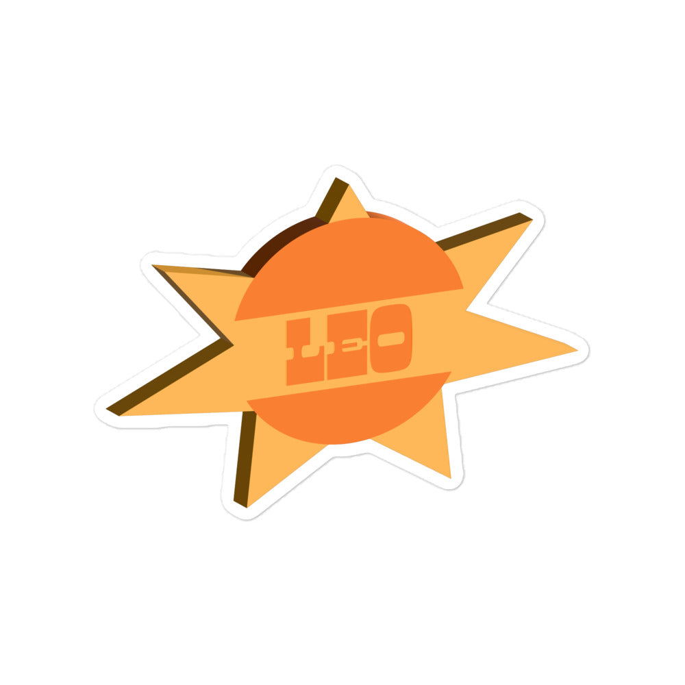 Leo Sunburst Sticker