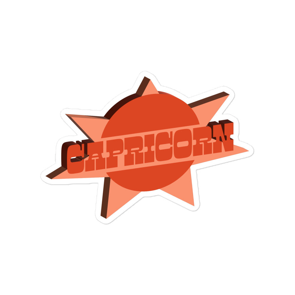 Capricorn Sunburst Sticker