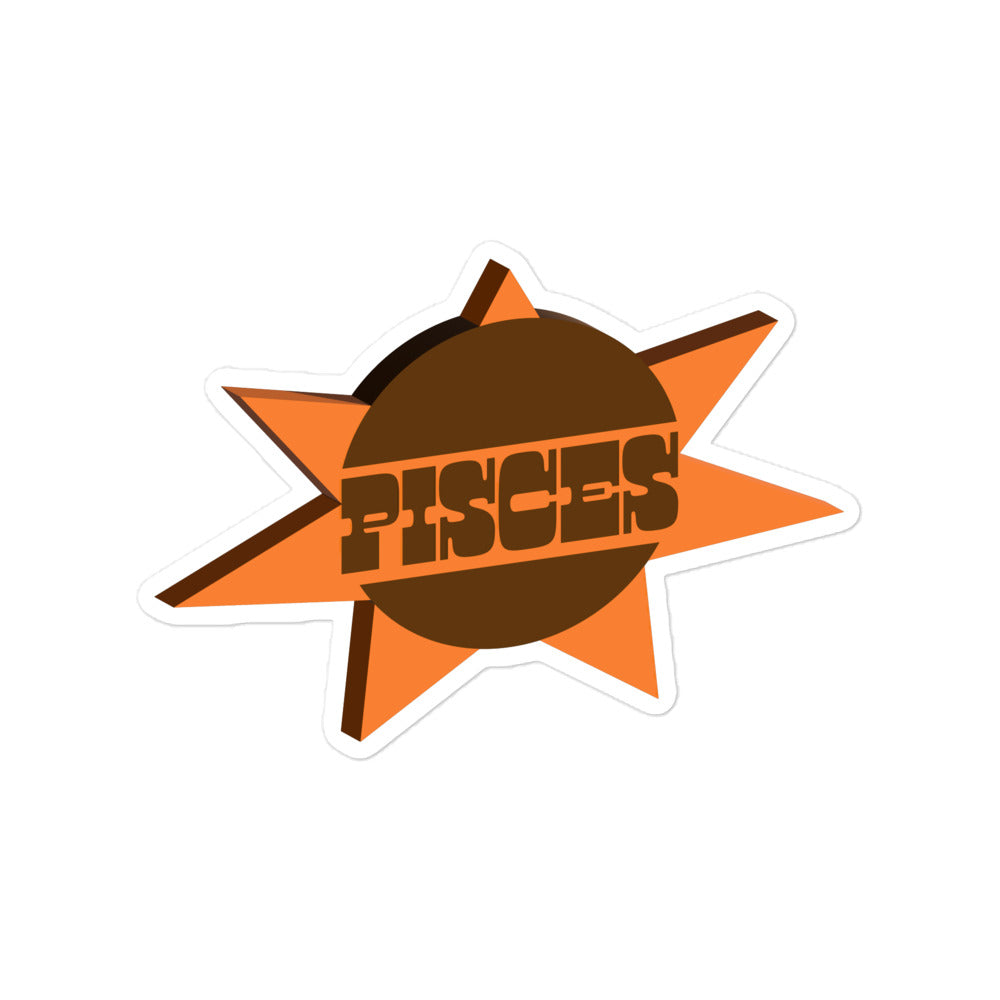 Pisces Sunburst Sticker