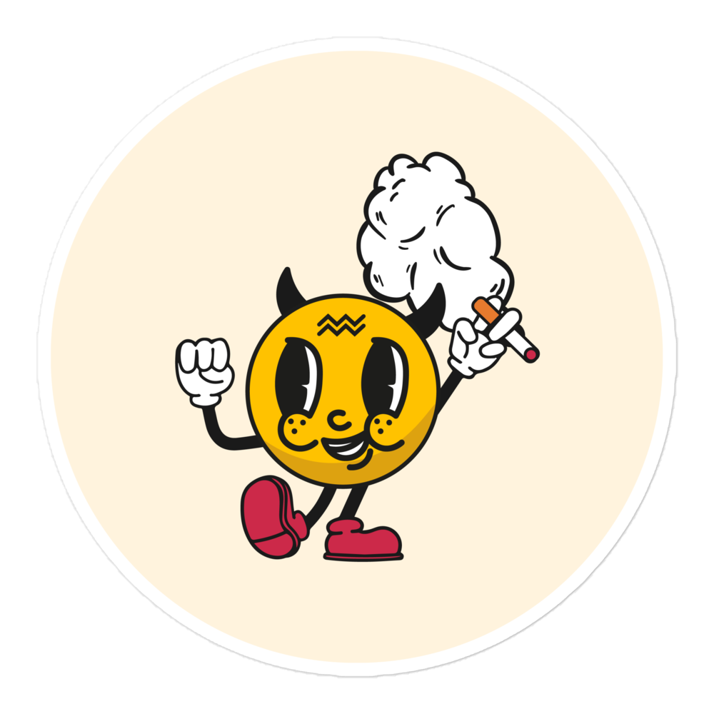 Aquarius Smoker Sticker