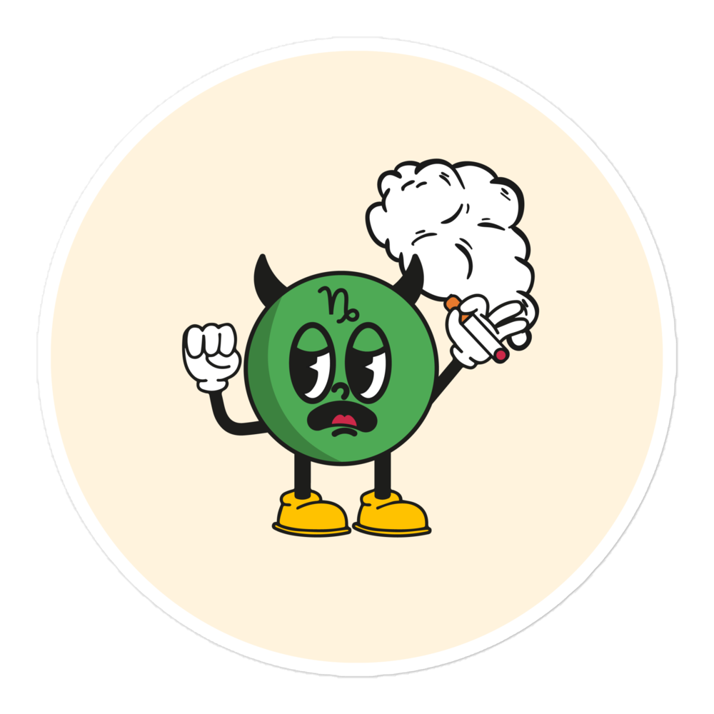 Capricorn Smoker Sticker