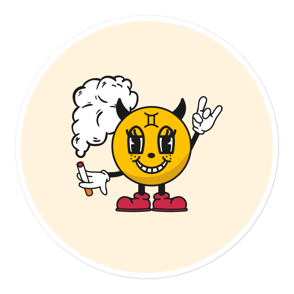 Gemini Smoker Sticker