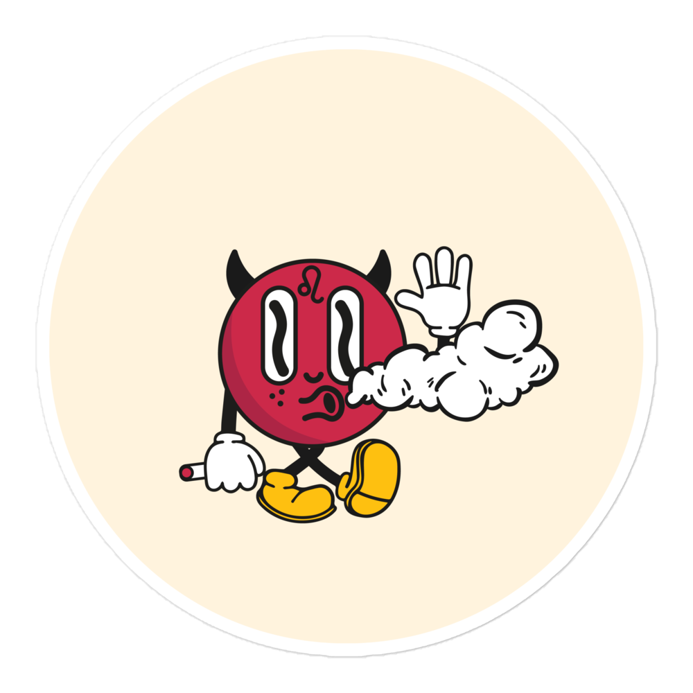 Leo Smoker Sticker