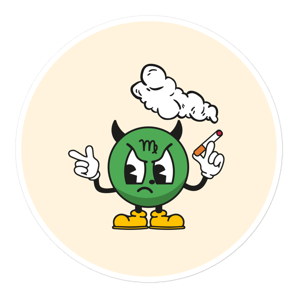 Virgo Smoker Sticker