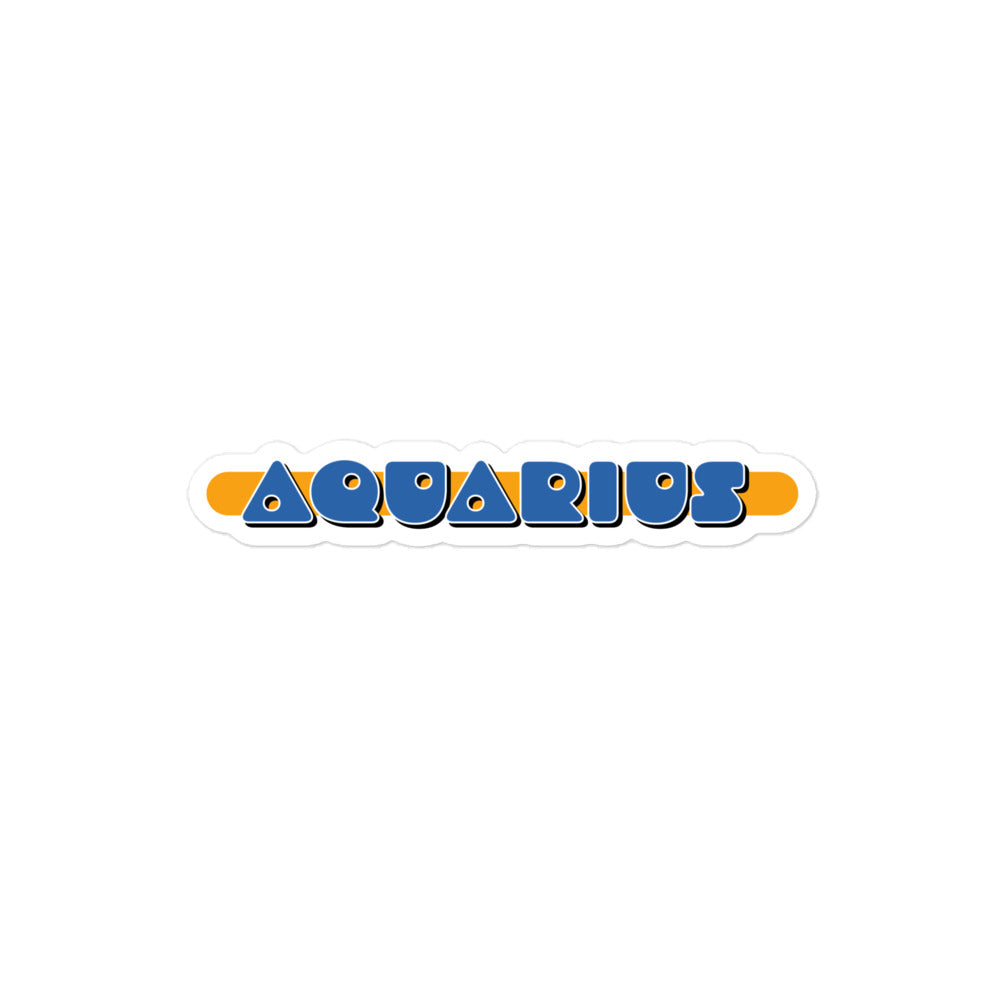 Aquarius Blue Badge Sticker